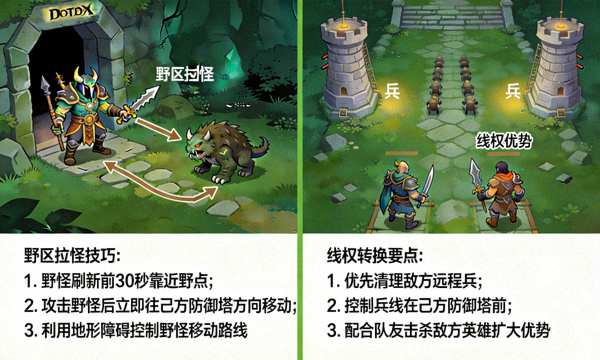 DOTA2野区拉怪与线权转换技巧教学配图